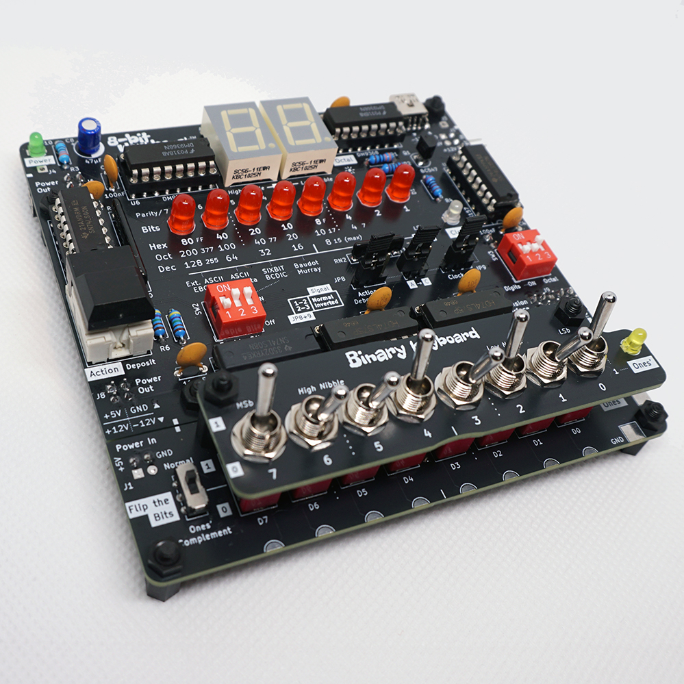 The 8-bit Workbench with a Super Breadboard attached to it