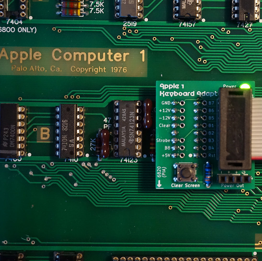 The Keyboard Adapter on an Apple-1