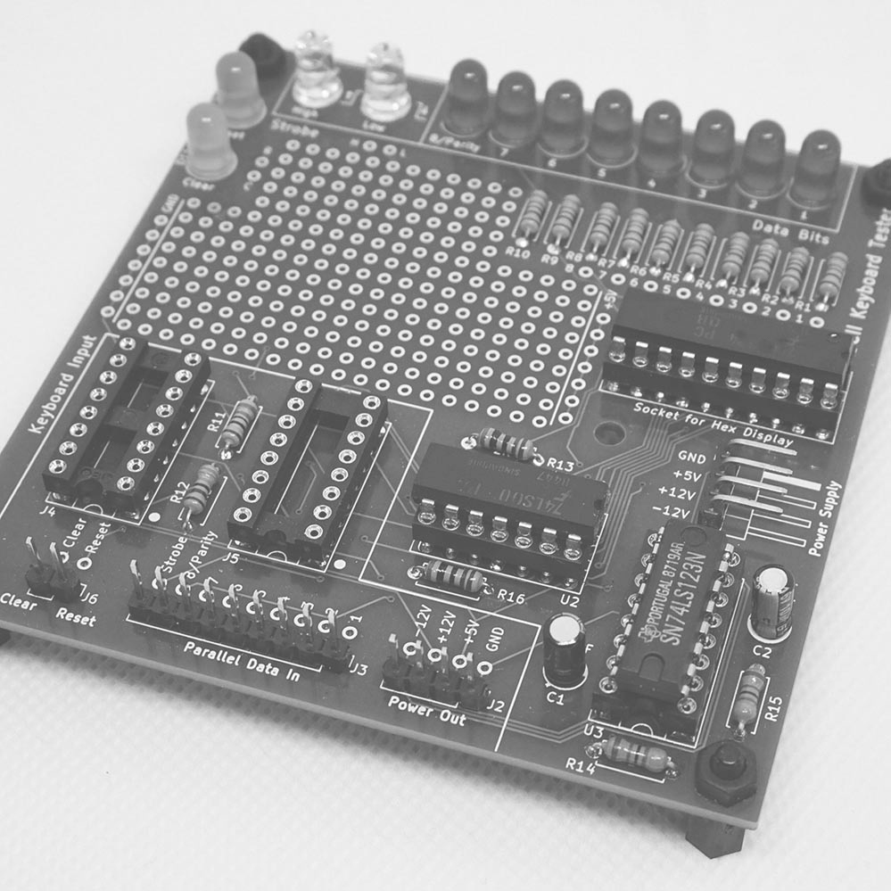 The assembled ASCII Keyboard Tester