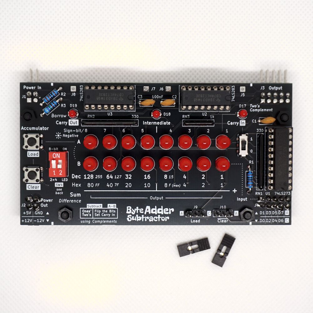 Front view of the Byte Adder Subtractor