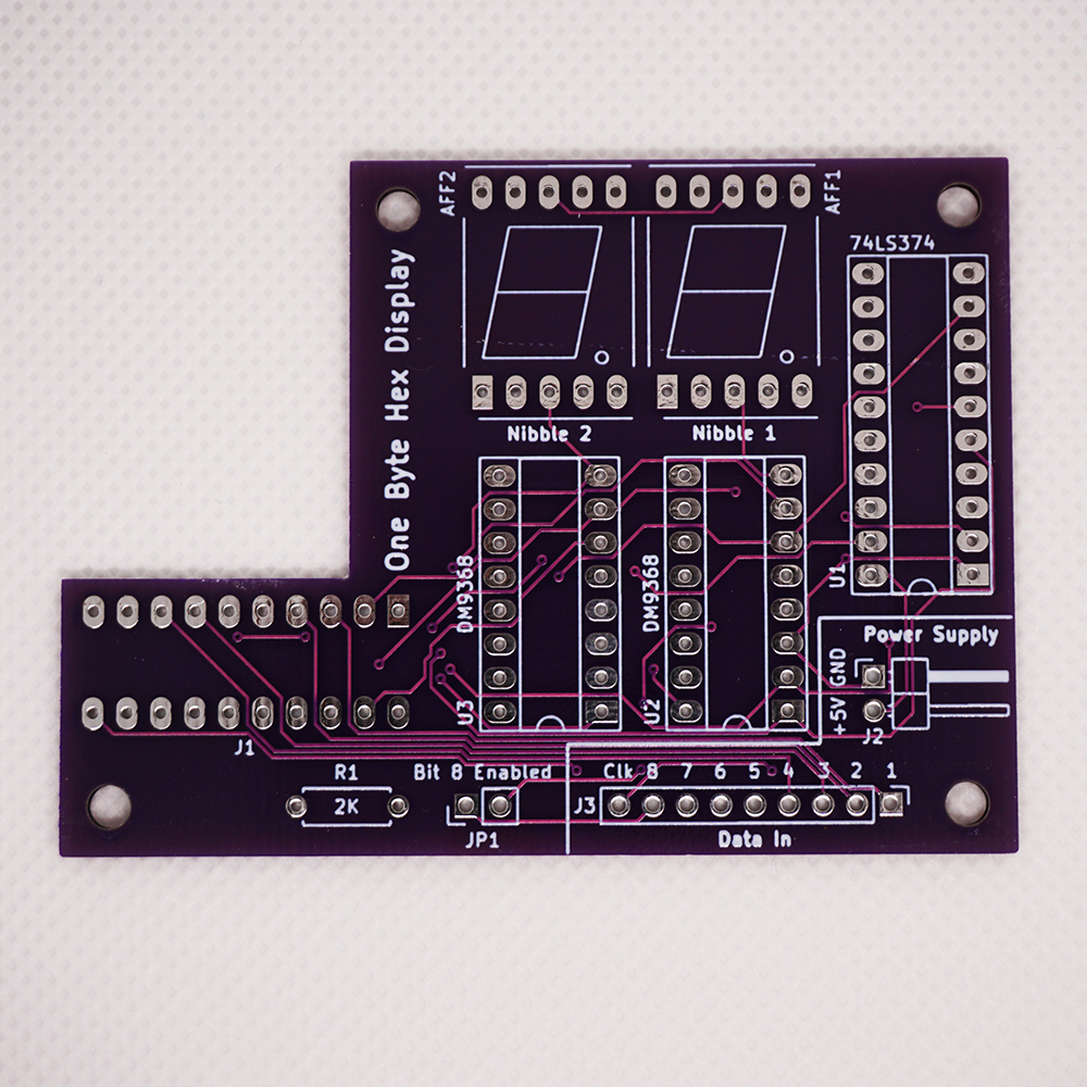 The One Byte Hex Display PCB