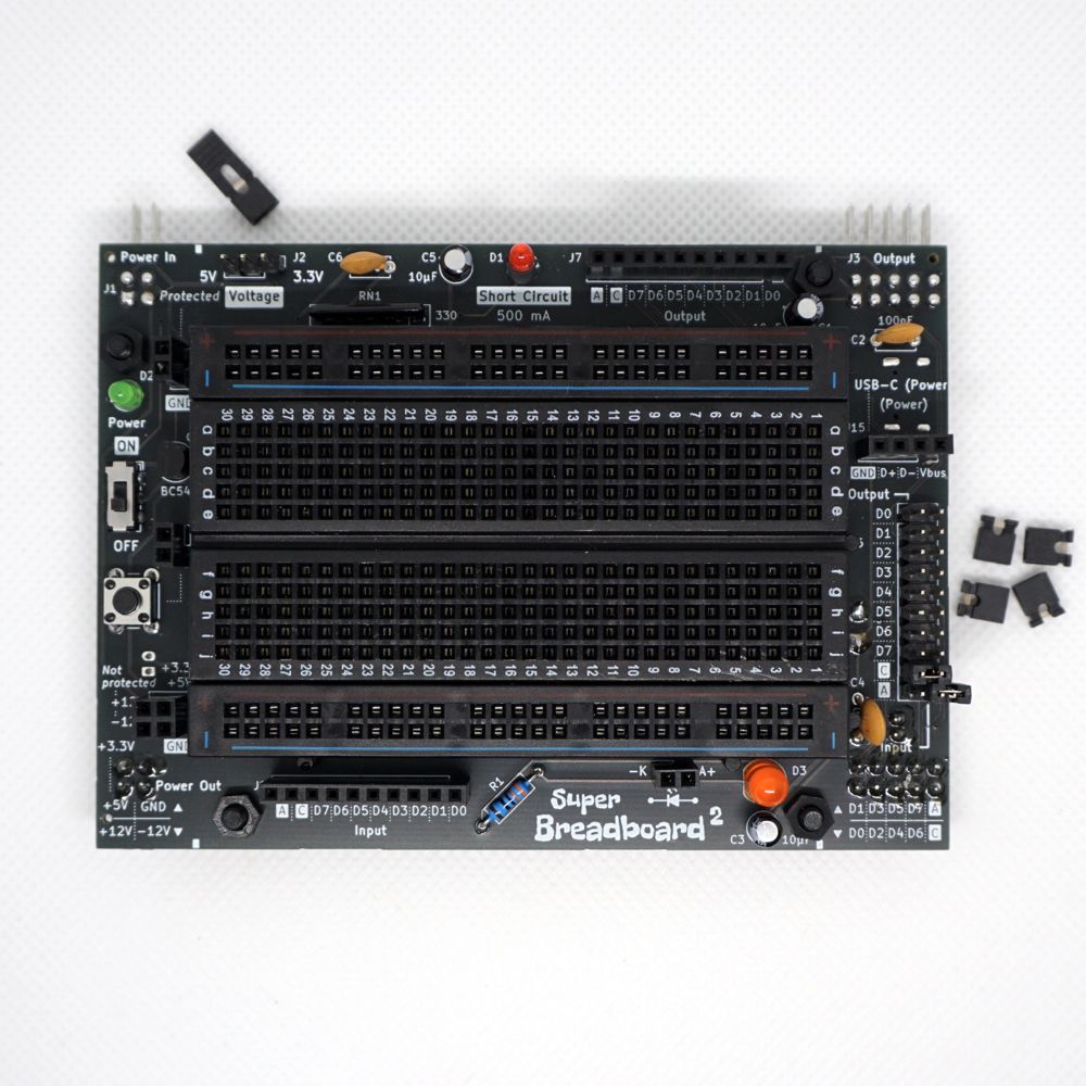 Front view of the Super Breadboard 2