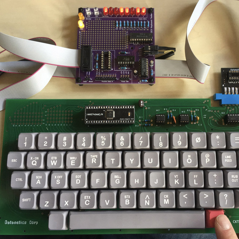 Testing an Apple-1 Datanetics replica keyboard