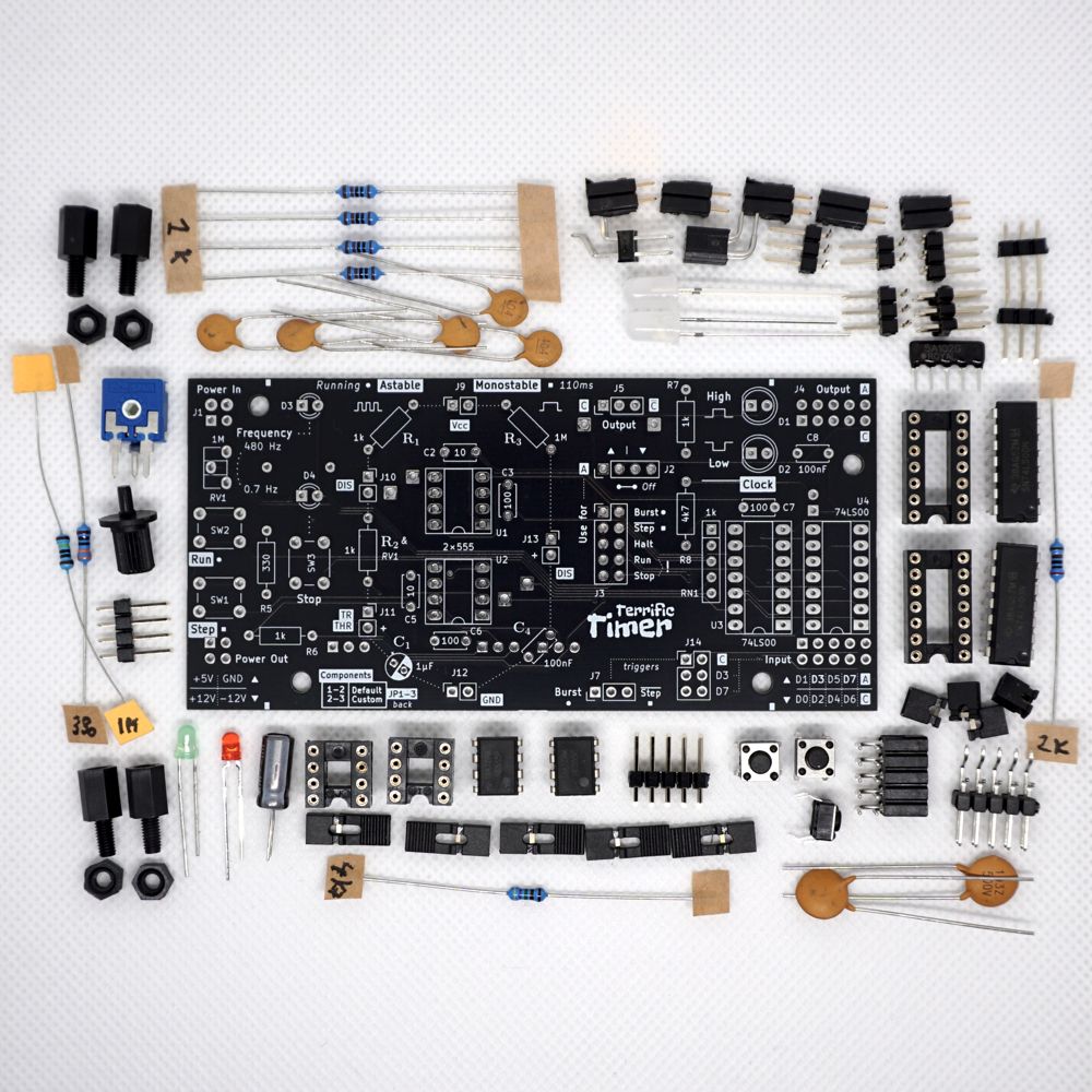 Parts that come with the Terrific Timer kit